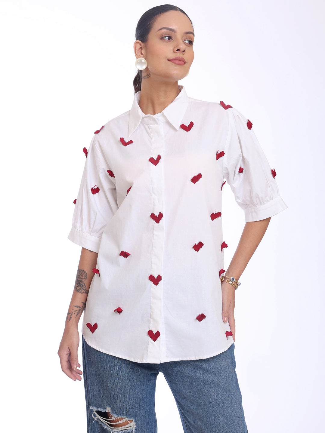 3D HEART SHIRT COTTON