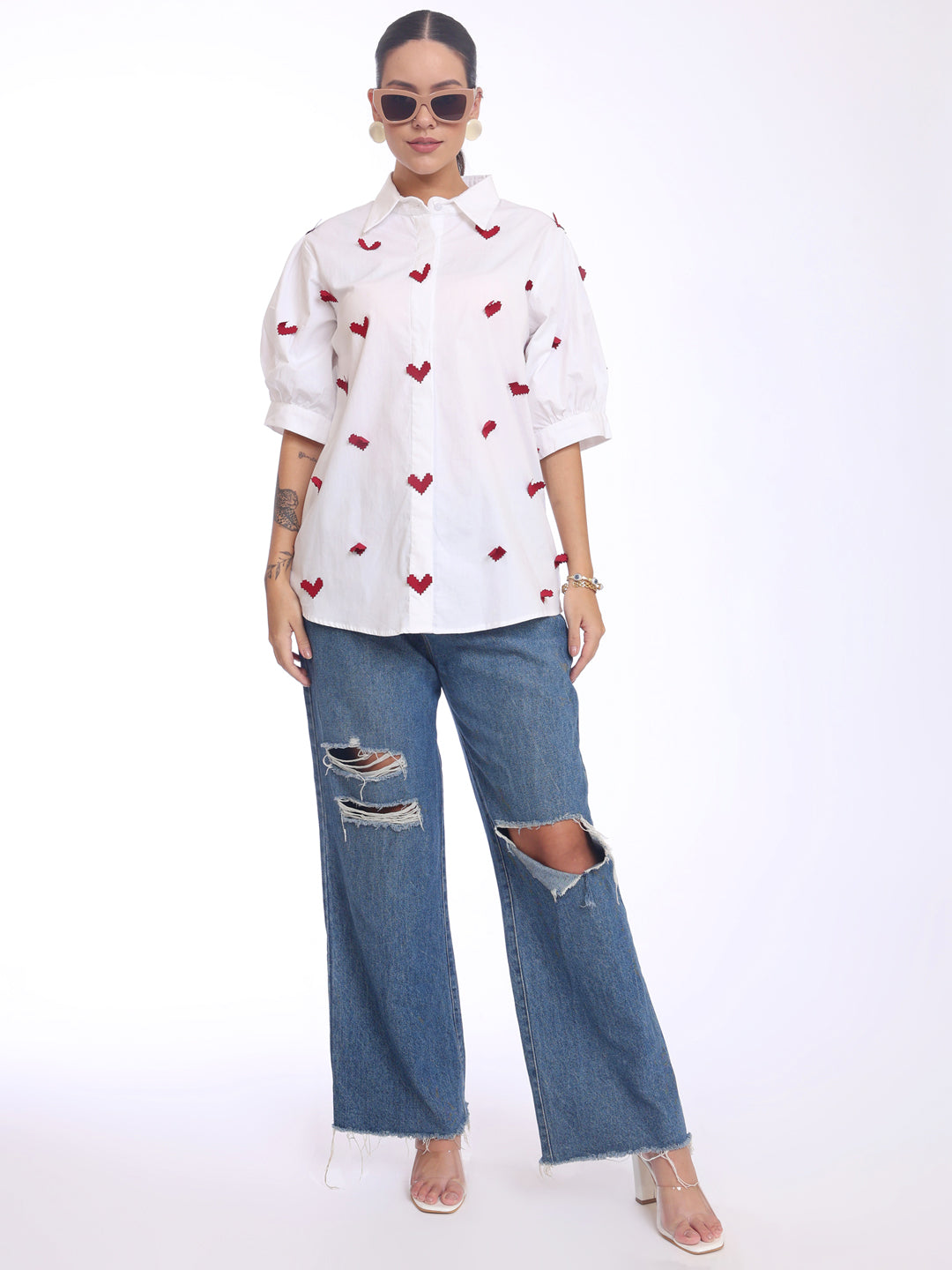 3D HEART SHIRT COTTON