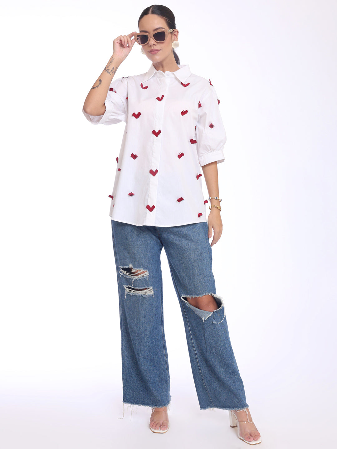 3D HEART SHIRT COTTON