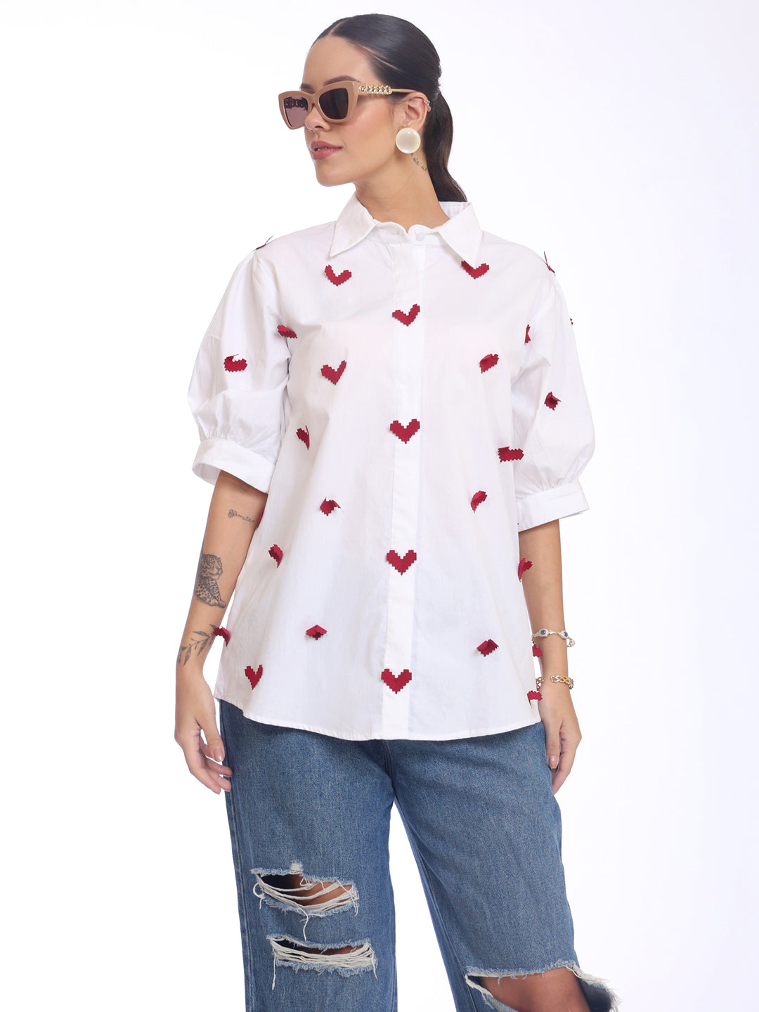 3D HEART SHIRT COTTON