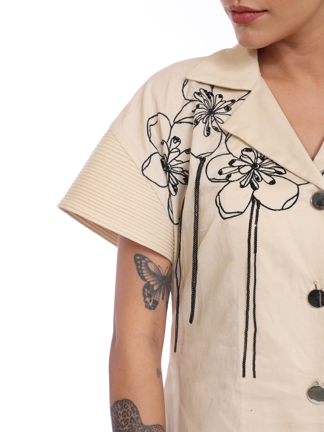 DROP EMBROIDERY DETAIL DRESS LAVENDER