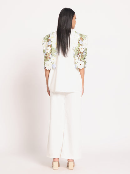 LACE DETAIL LIGHT BLAZER SET
