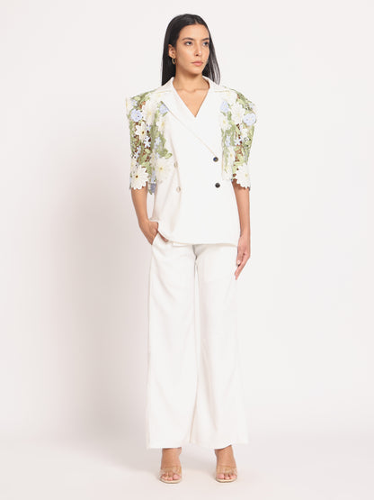 LACE DETAIL LIGHT BLAZER SET