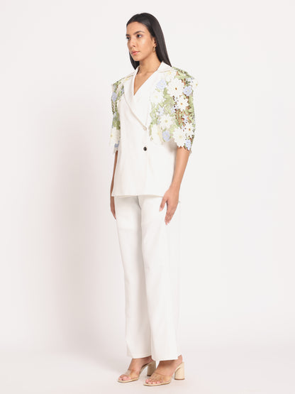 LACE DETAIL LIGHT BLAZER SET