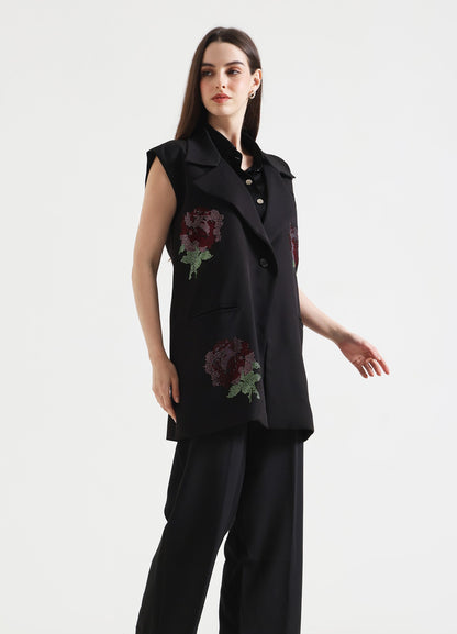 ROSE RHINESTONES BLAZER