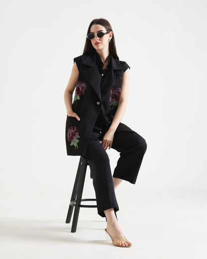 ROSE RHINESTONES BLAZER