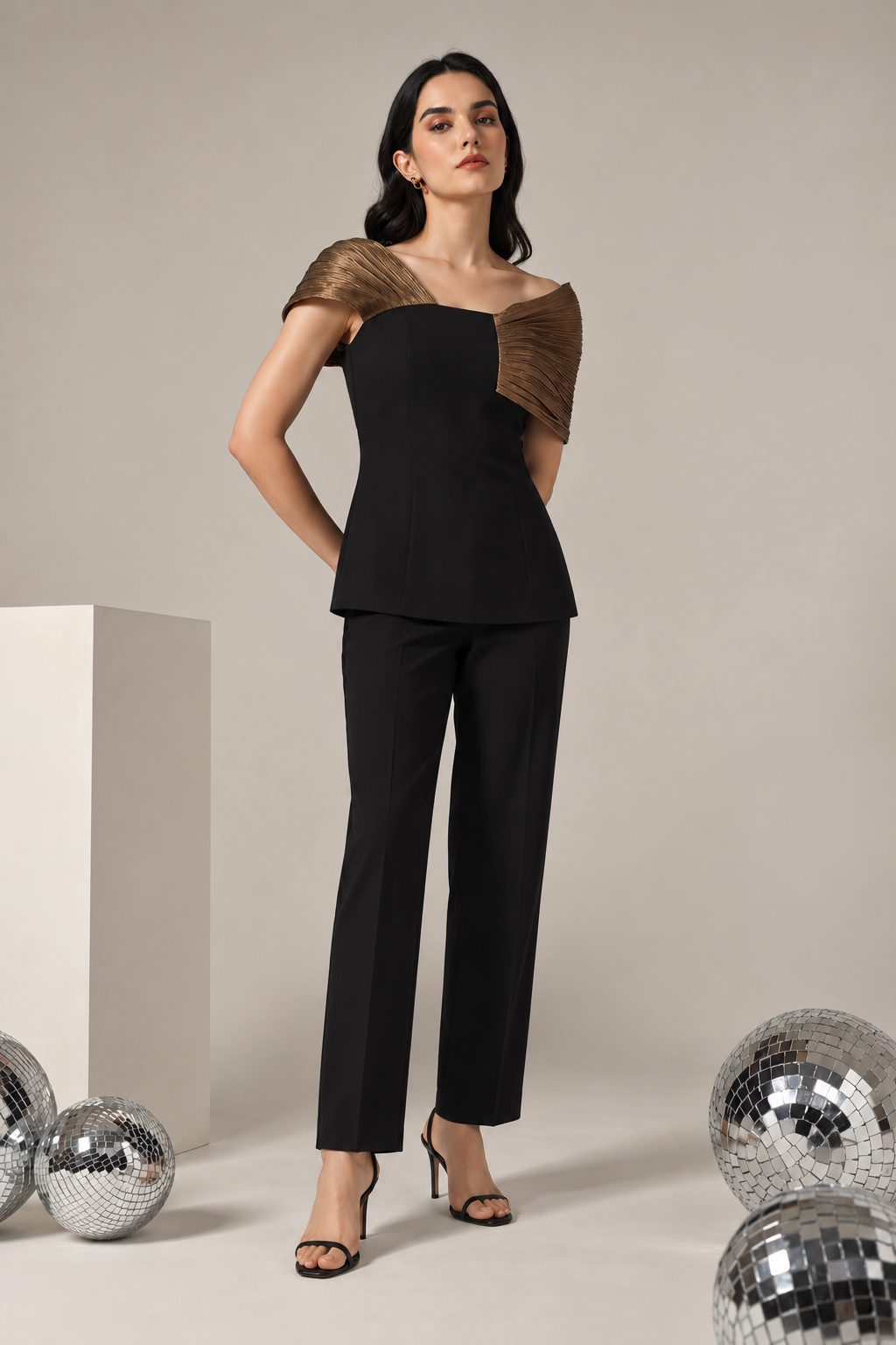 Pleated detail Top