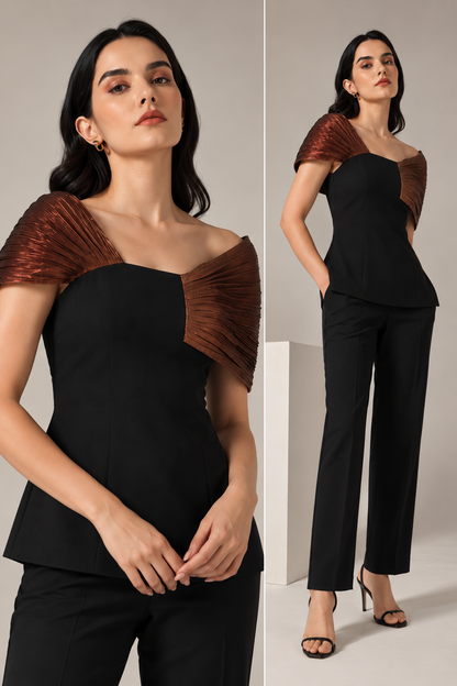 Pleated detail Top