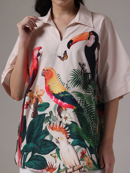 JUNGLE EMBROIDERED SHIRT