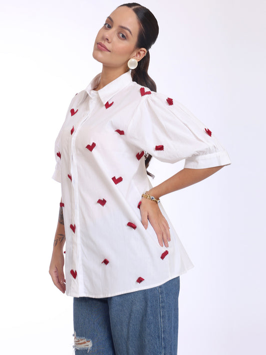 3D HEART SHIRT COTTON