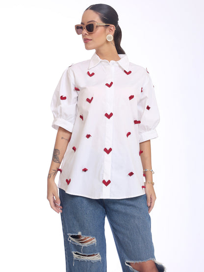 3D HEART SHIRT COTTON