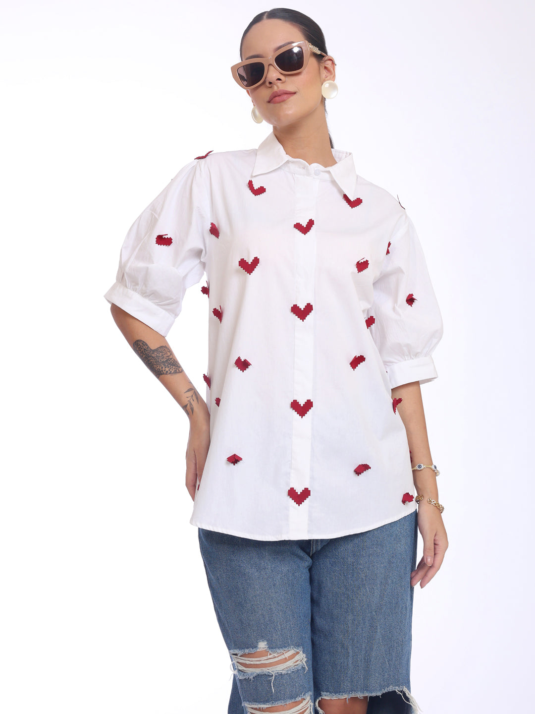 3D HEART SHIRT COTTON