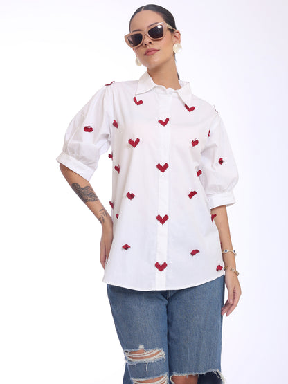 3D HEART SHIRT COTTON