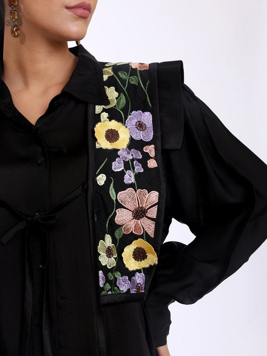 3D FLOWER SHIRT WITH VEST