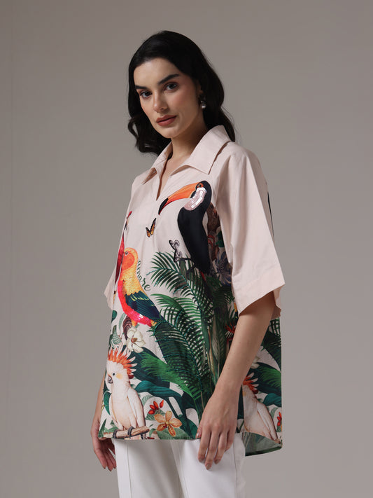 JUNGLE EMBROIDERED SHIRT