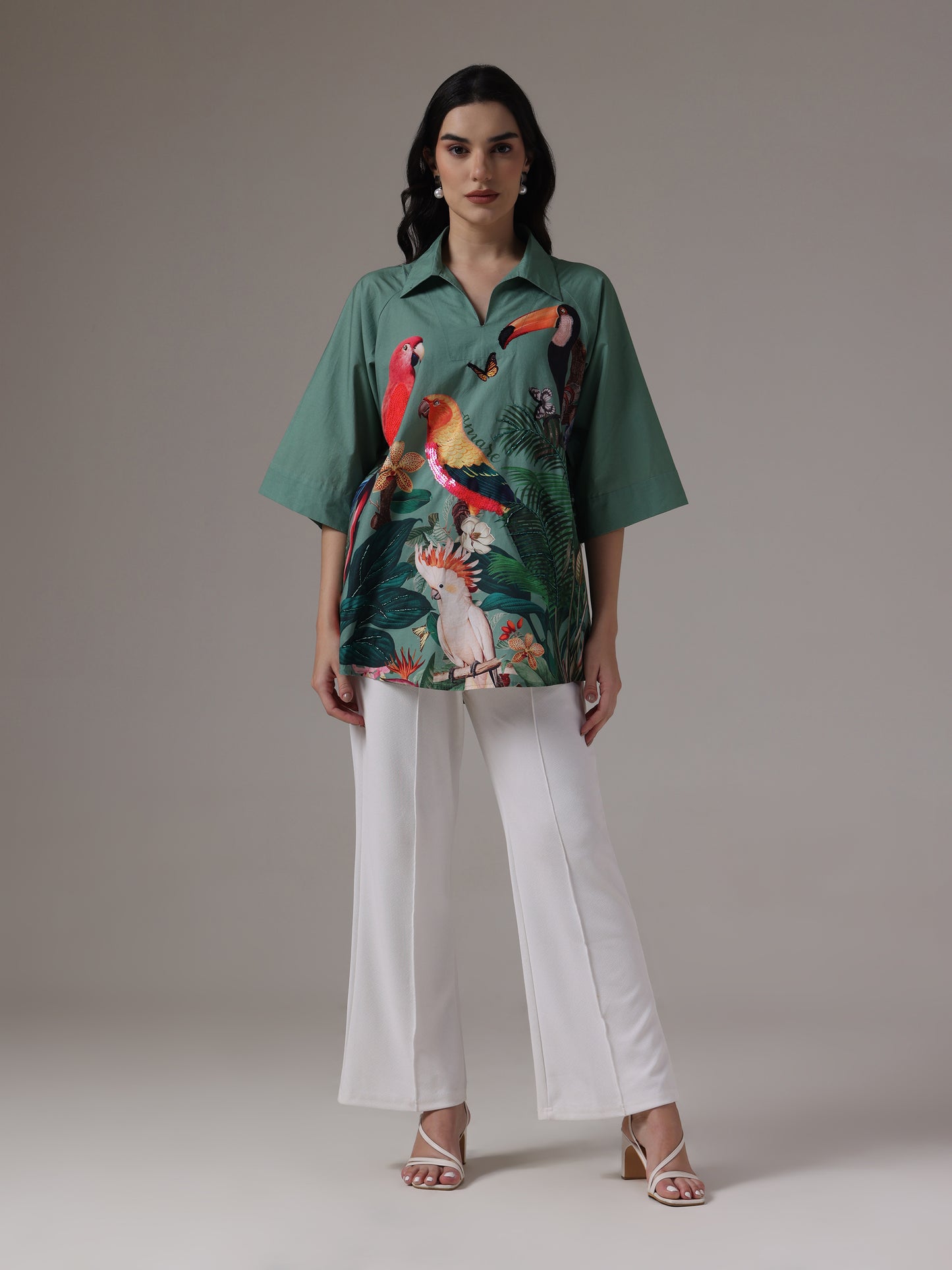 JUNGLE EMBROIDERED SHIRT
