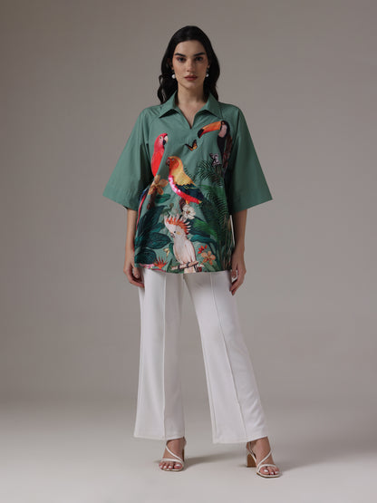 JUNGLE EMBROIDERED SHIRT