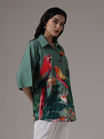 JUNGLE EMBROIDERED SHIRT