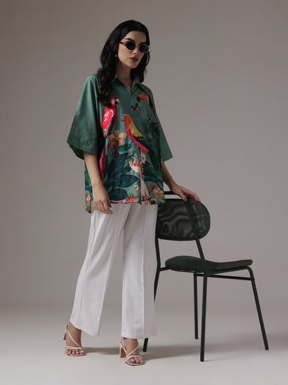 JUNGLE EMBROIDERED SHIRT