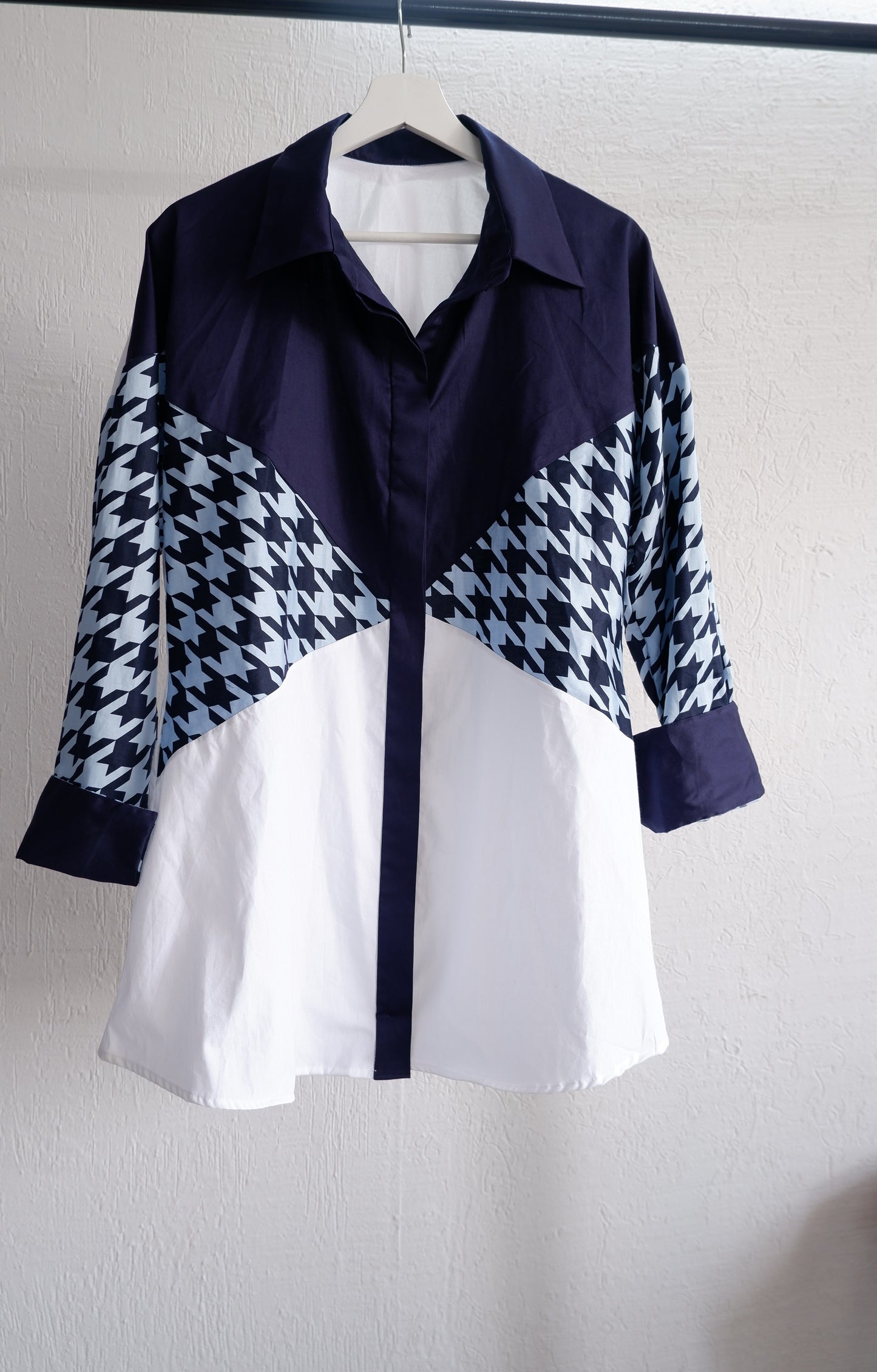 HOUNDSTOOTH INSERT SHIRT