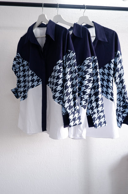 HOUNDSTOOTH INSERT SHIRT