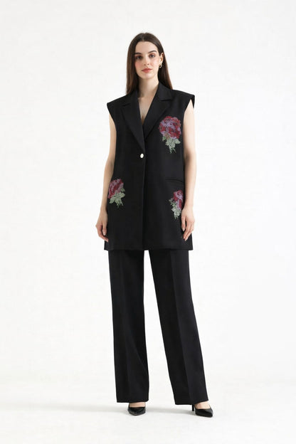 ROSE RHINESTONES BLAZER