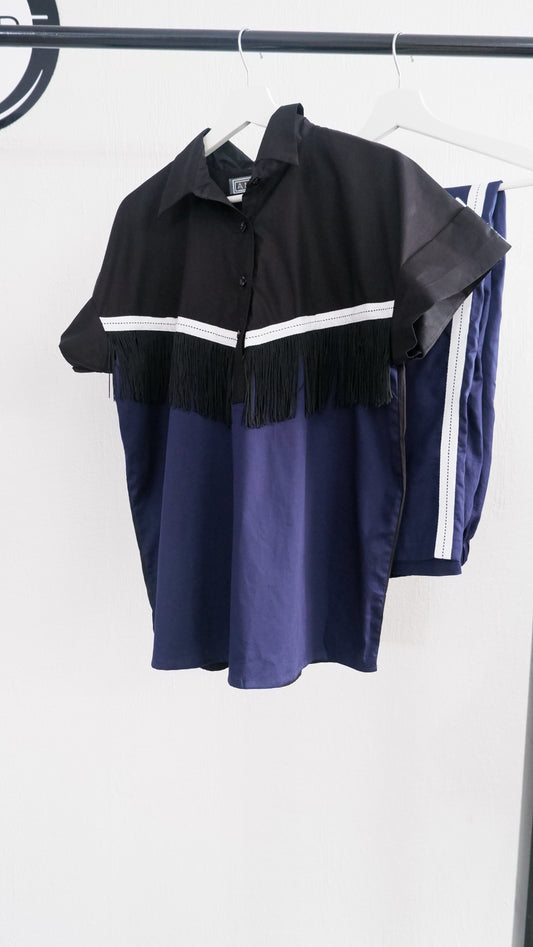 COLORBLOCKED TASSELS