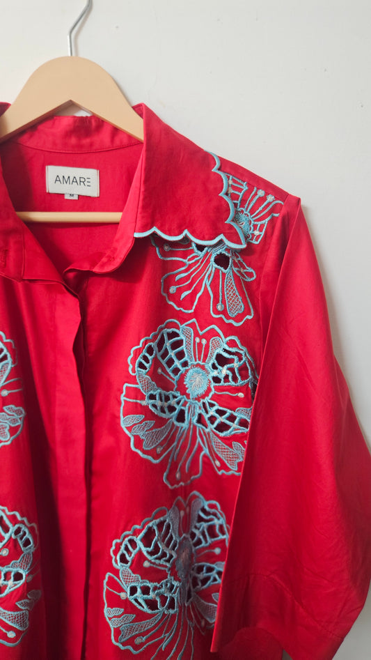 Statement embroidered shirt
