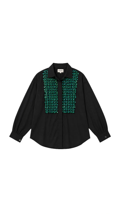 Hand embroidered happy Shirt
